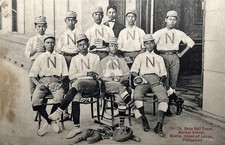 Baseball Team 1900s Normal School Manila Island Luzon RPPC Photo Postcard COPY picture