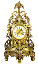Antique bronze mantel clock, Louis XV France, 1844, large, 65 cm, Achille Brocot picture