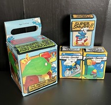 Vintage Smurf Lot - Hong Kong - Super Smurf Mushroom Cottage *EMPTY BOXES ONLY* picture