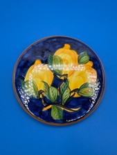 Vintage Ravello Collectors Plate Italian Pottery Italy Hand Painted Lemons picture