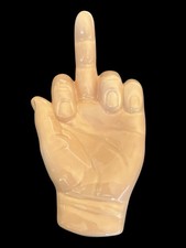 Vintage “Givin’ the Middle Finger” Ceramic Hand Retro Figurine Souvenir Decor picture