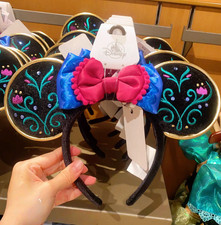 Genuine Disney Parks 2024 Anna Frozen Minnie Ears Headband Exclusive New picture