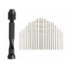 26 IN 1 Manual Keyless Chuck Pin Vise Rotary Tool Micro Hand Drill Bits 0.5-3mm picture