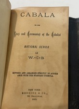 1885 Book- Cabala or the Rites and Ceremonies of the Cabalist (Jewish Mysticism) picture