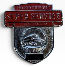 Vintage 1950s Super Service Motor Freight Company Truck Driver Hat Badge  picture