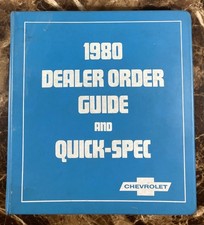 1980 Chevrolet Dealer Order Guide Quick-Spec Brochure Color Trim Truck Police picture