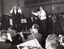 Austrian composer conductor Robert Stolz working with opera singer- Old Photo 3 picture