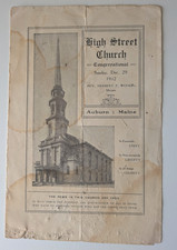 1912 Auburn Maine Church Program Negro Emancipation 50 Years After Sermon picture