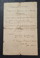 1905 German Baptism Certificate Taufschein Church Document Birth record picture