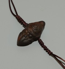 Real Tibet 19th Century Old Magnetic Clay NiangLa Tsa Tsa Garuda Pendant Amulet picture