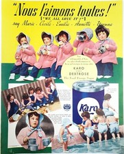 Dionne Quintuplet Karo Syrup Vtg Ad We All Love It Marie Cecile Emilie Annette picture