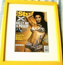 Kelly Hu autograph signed sexy 2003 Stuff Magazine cover custom framed JSA X-Men picture