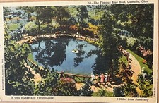 Castalia Ohio Blue Hole Vintage Sandusky Postcard c1940 picture