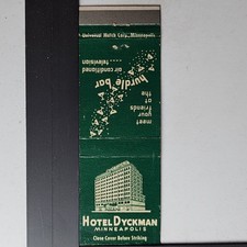 Hotel Dyckman Minneapolis Vintage Hurdle Bar Advertisement Matchbook picture