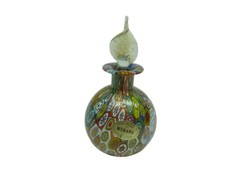 VINTAGE Campanella Murano Millefiori Art Glass Perfume Bottle with Label 5.25