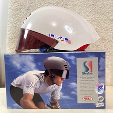 1986 Bell Stratos Team USA Aerodynamic Bicycle Helmet Size Large Original Box picture