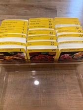 Vintage My Great Recipes Card Library 1980s Recipe Cards In Lucite Box picture