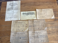 Antique Prairie City Illinois High School Report Cards & 8th Grade Final Exam picture