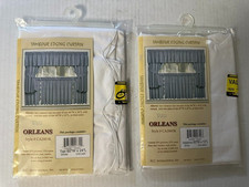 Today's Curtains Orleans Tier Pair 60x24 With one Valance 60x12 White  picture