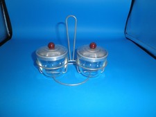 Glasbake Glass bake #281 custard set oven proof with rack cups lids egg coddlers picture