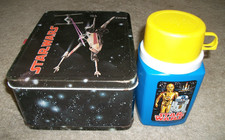 1977 Star Wars 1st Edition Starfield Metal Lunchbox w/ Thermos picture