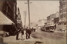 Original Albumen Sepia Print From 1890 East State Street Chicago picture