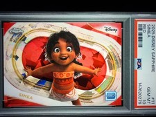 2025 Topps Chrome Disney Sapphire Simea Debut Red #/5 Moana PSA 10 POP 1 picture