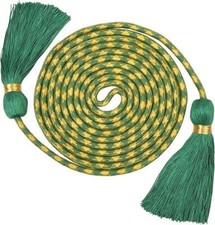 Green and Gold Tone Tassel Deluxe Extra Long Cincture Church Vestment 169 Inches picture