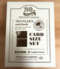 TRAVELERS Notebook Limited Card Size 20th Anniversary Set Brown JP NEW picture