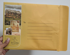 Vintage Sri Lanka Souvenir Envelope - Rare Unused Collectible - 8x10 Art Size picture