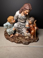 Vintage Homco The Fisherman Jesus & Children Masterpiece Porcelain 1983 picture