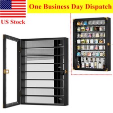 Black Wall-Mounted Display Case for Shot Glasses - Elegance Meets Functionality picture