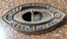 Antique SAD IRON Cast Iron by Schreiber & Conchar MFG Co Dubuque, Iowa Primitive picture