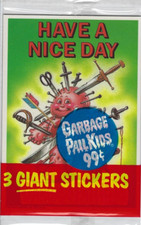 New Sealed Garbage Pail Kids 3 Giant Stickers 1986 Topps - Hot 1 picture