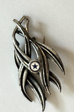 Vintage Tortolani American Legion Auxiliary Brooch Mid Century MCM Silver Tone picture