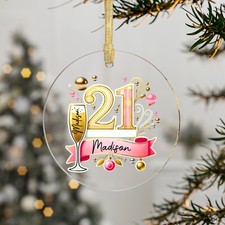 21 Year Old Ornament For Daughter 21st Birthday Gift For 21 Year Old Sister picture