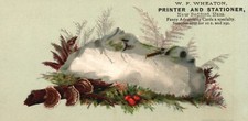1880s-90s W.F. Wheaton Printer & Stationer New Bedford Advertising Cards MA picture