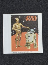 1977-78 Topps STAR WARS Sugar-Free Gum Wrapper Pin-Up C3P0 & R2-D2 #46 picture