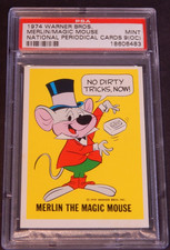 Vint 1974 WARNER BROS Wonder Bread DC NATIONAL PERIODICAL Merlin Mouse PSA 9 OC picture