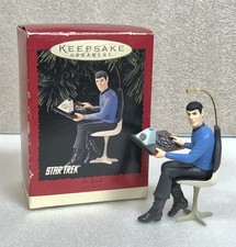 Vtg 1996 Hallmark Keepsake Ornament Star Trek / Mr. Spock w/ Original Box picture