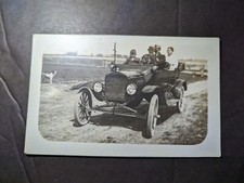 Mint USA Early Automobile Car Vehicle RPPC Postcard Family Going for a Drive picture
