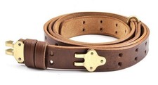 M1907 Military Leather Rifle Sling WW1 Marked Premium Drum Dyed Leather picture