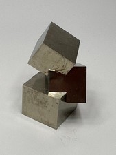 LARGE Rare Lusterous Entwined Interlocking Rectangle Pyrite Cube Cluster_Spain picture