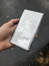 Vintage Mayell Cigarette Case Chrome Made In England With Map of Europe B15 picture