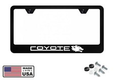 Reflective Mustang Coyote Badge Stainless Steel License Plate Frame Ford 5.0 GT picture