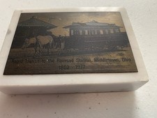 Middletown Ohio Original Train Depot Paper Weight picture