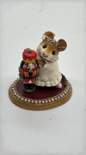 Vintage 1991 Wee Forest Folk Donna Petersen Mouse with Nutcracker Figurine picture