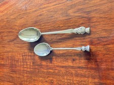 vintage scottish thistle spoons lot one silver souvenir demitasse teaspoon set picture