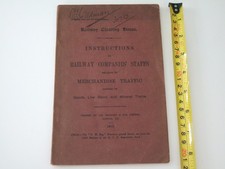1913 RCH INSTRUCTIONS TO RAILWAY COMPANIES' STAFF re MERCHANDISE TRAFFIC. VGC. picture