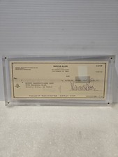 Marcus Allen (NFL Raiders / Chiefs) Signed Cancelled Check in Slab picture